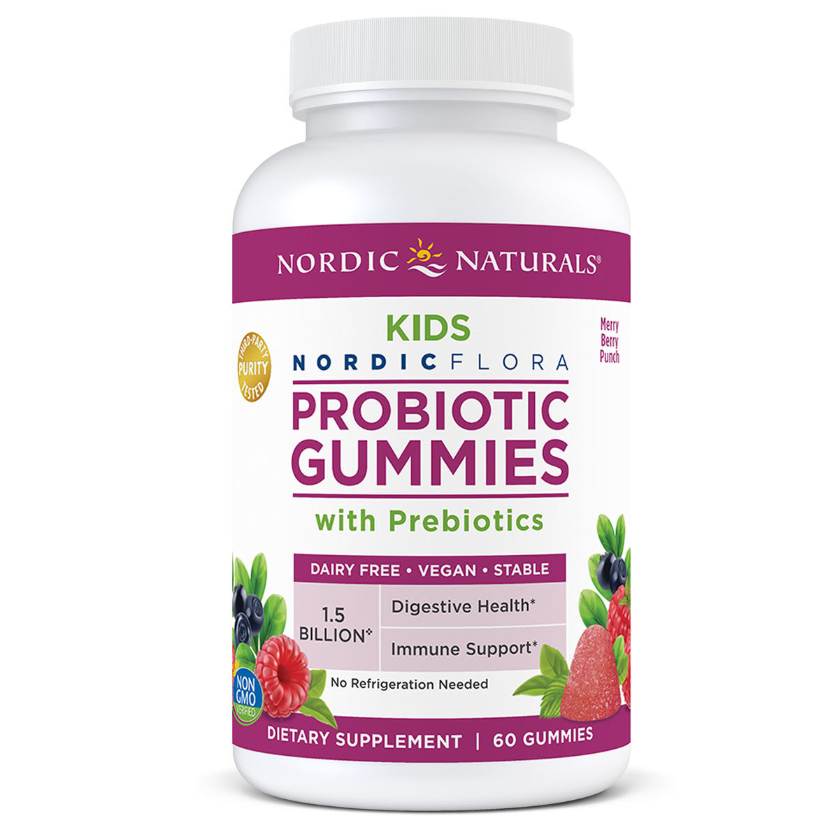 Kids Nordic Flora Probiotic Gummies – Merry Berry Punch 60 gummies