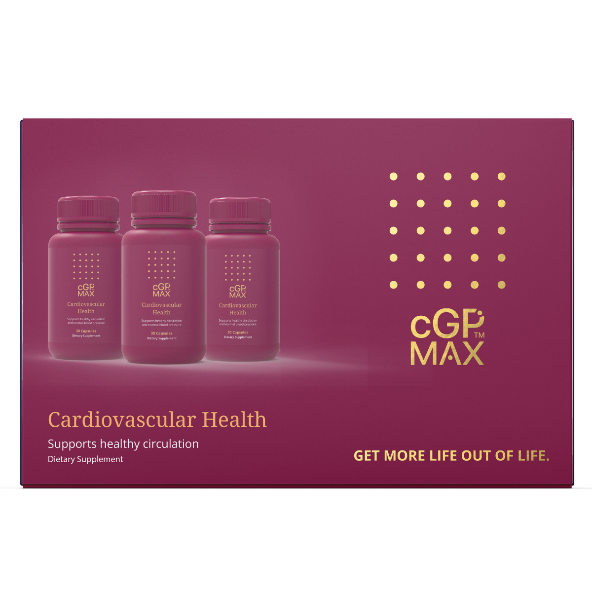 cGPMAX® Cardiovascular Health 3 PACK (3x 30c bottles in a branded box)
